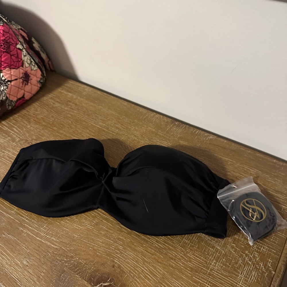 Victorias Secret NWOT Black Strapless Bikini Top